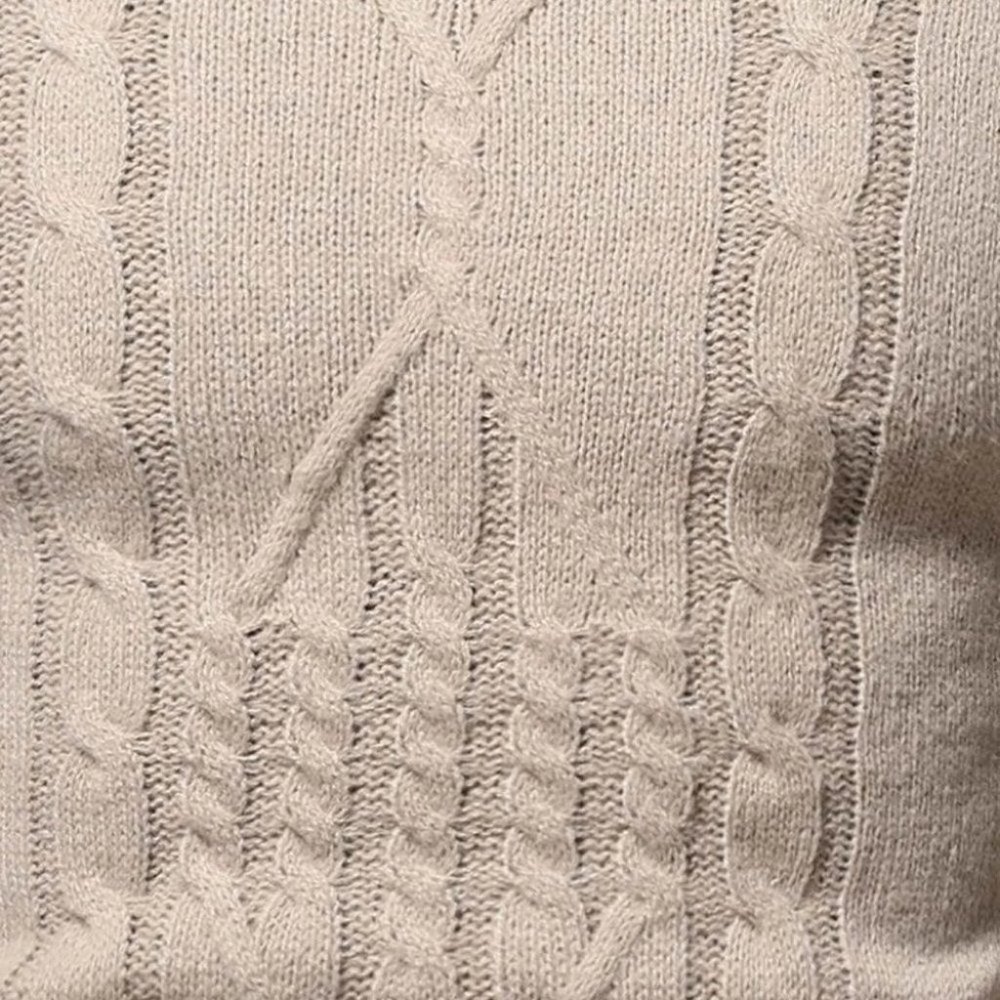 Khaki Mens Turtle Neck Sweater - Picture 4 of 5